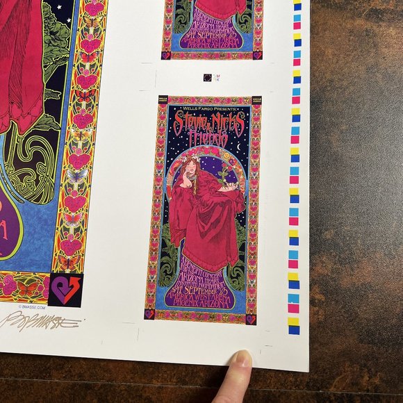 MINT/NM RARE Stevie Nicks & Friends 2000 Uncut Proof Sheet Signed by Masse 26x19 - Picture 6 of 9